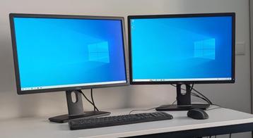 2x Dell U2412M 24" Monitor 19201200) Met Standaard en Kabels beschikbaar voor biedingen