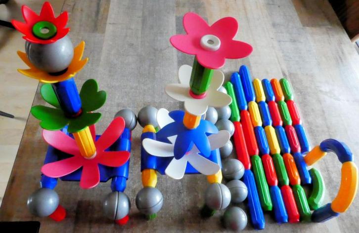 Smartmax Flower + First Animals Safari Extra totaal 100 st., Kinderen en Baby's, Speelgoed | Educatief en Creatief, Zo goed als nieuw