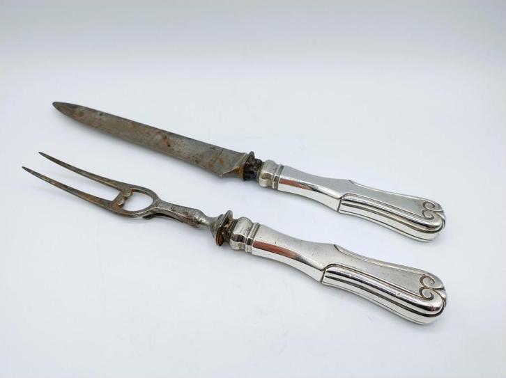 Zilveren trancheercouvert, H. Tendeloo, Leiden, 1830, Antiek en Kunst, Antiek | Goud en Zilver, Zilver, Verzenden