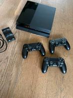 Playstation 4 500GB opslag + 3 controllers + oplaadstation, Ophalen, 500 GB, Zo goed als nieuw, Original