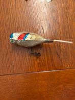 Oude glazen kerstbal. Papegaai op knijper, Ophalen of Verzenden, Zo goed als nieuw