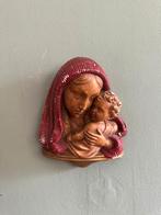 Lucky Vintage antiek brocante wandbeeld Maria en kind, Ophalen of Verzenden, Zo goed als nieuw, Beeld(je)