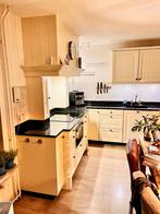 Complete keuken met inbouwapparatuur en granieten blad, Ophalen, Gebruikt, Wit, Hoekkeuken