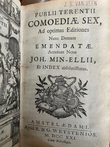 Terentius - Comoediæ Sex - 1721 beschikbaar voor biedingen