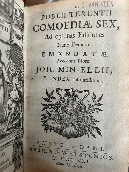 Terentius - Comoediæ Sex - 1721, Antiek en Kunst, Antiek | Boeken en Bijbels, Ophalen of Verzenden