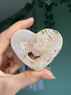 Roze amethist hart edelsteen met druze, Ophalen of Verzenden, Mineraal