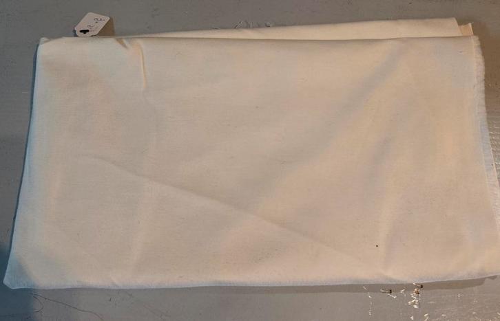 Katoen off white stretch (206), Hobby en Vrije tijd, Stoffen en Lappen, Nieuw, Katoen, 120 cm of meer, Wit, Ophalen of Verzenden