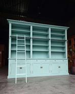 Geweldige grote bibliotheekkast | Blauwe boekenkast #2410, Niet ingevuld, 200 cm of meer, Niet ingevuld, Ophalen of Verzenden