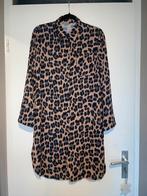 Dames bruin panterprint tuniek jurk dress blouse mt 40, Maat 38/40 (M), Ophalen of Verzenden, Zo goed als nieuw, Bruin