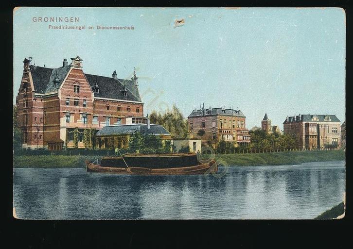Groningen - Praediniussingel en Diaconessenhuis, Verzamelen, Ansichtkaarten | Nederland, Ongelopen, Groningen, Voor 1920, Verzenden