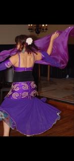 Buikdans kostuum paars/goud maat L/XL, Maat 42/44 (L), Ophalen of Verzenden, Overige thema's, Kleding
