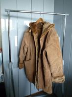 Leren jas met vacht, XXL, vintage, Ophalen, Rhythms, Beige, Maat 46/48 (XL) of groter