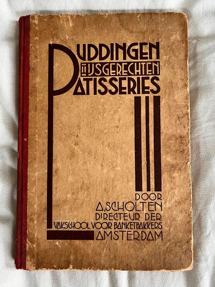 Leerboek puddingen ijs en patisseries A. Scholten, Boeken, Kookboeken, Gelezen, Ophalen of Verzenden