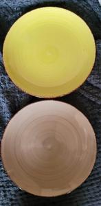 2 boterham bordjes gekleurd porselein cook! Borden, Ophalen of Verzenden, Porselein, Overige stijlen, Bord(en)