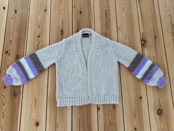 Vest Pieces - Gebreid Beige Lila Bruin Wit - Small beschikbaar voor biedingen