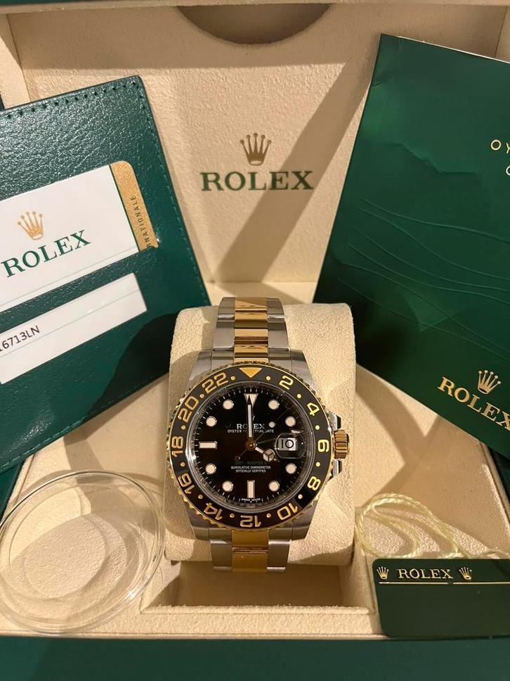 Rolex GMT-Master 116713 LN, Sieraden, Tassen en Uiterlijk, Horloges | Heren, Zo goed als nieuw, Rolex, Staal, Ophalen