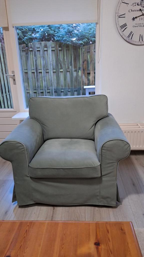 Ikea Ektorp Fauteuil - Groen - Zo goed als nieuw!, Huis en Inrichting, Fauteuils, Zo goed als nieuw, Stof, 75 tot 100 cm, 75 tot 100 cm