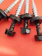 50 -200 zwarte dakpanplaat-houtschroeven 35 mm lang afdak, 50 tot 100 mm, N, N, Schroeven