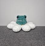 Gehaakte bloem met kikker, decoratie, desktop buddy, cadeau, Ophalen of Verzenden, Nieuw, Haken