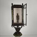 Louis XIV-stijl vitrinekast zink & groen marmer, ca. 1900, Antiek en Kunst, Ophalen