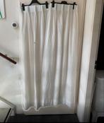 2x dezelfde cremewit vitrages met lussen. H 155x B 78 cm., Ophalen of Verzenden, Zo goed als nieuw, 50 tot 100 cm, 150 tot 200 cm