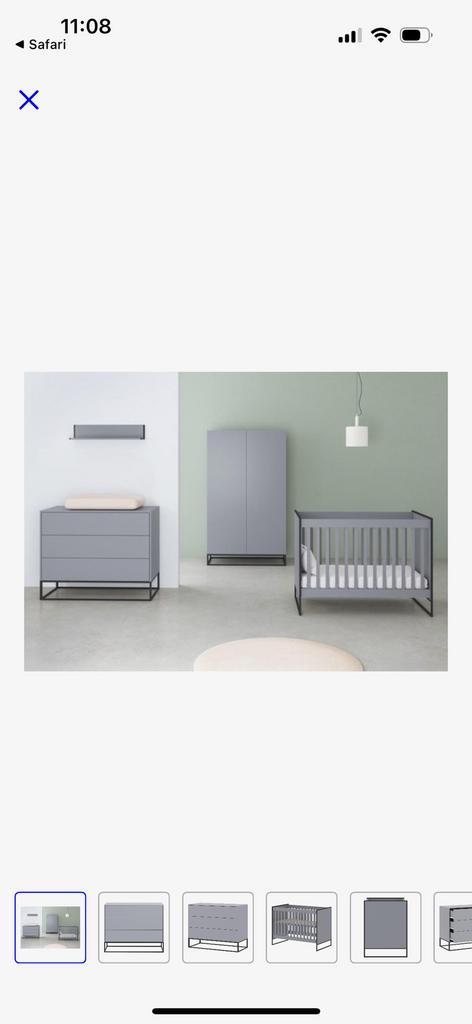 Cabino babykamer grijs, Kinderen en Baby's, Kinderkamer | Complete kinderkamers, Gebruikt, Jongetje of Meisje, Ophalen