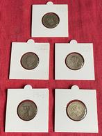 Serie met 5 halve Guldens Zilver uit 1921 - 1930 Wilhelmina, ½ gulden, Verzenden, Zilver, Koningin Wilhelmina