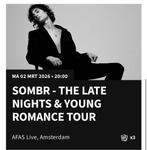 3x Tickets - Sombr @ AFAS Live, Tickets en Kaartjes, Drie personen of meer, Maart