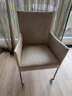 4 Eetkamerstoelen Bert Plantagie cremekleurig leer, Huis en Inrichting, Stoelen, Ophalen, Gebruikt, Overige kleuren, Vier