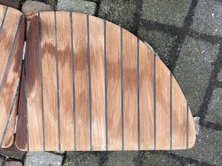 Teakhouten panelen stuurstand - 2 stuks, Watersport en Boten, Bootonderdelen, Gebruikt, Dekbeslag, Zeilboot of Motorboot, Ophalen of Verzenden