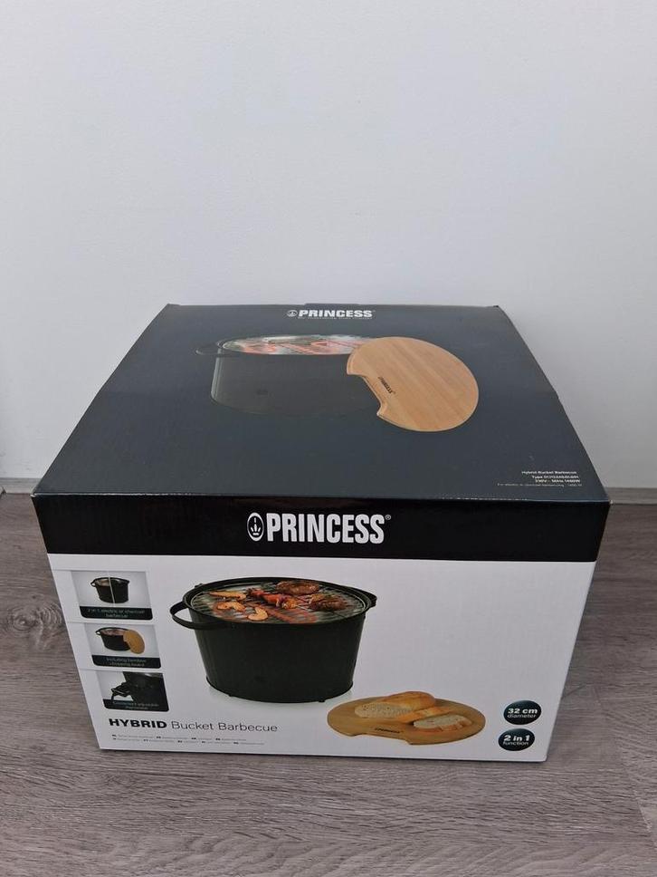 Princess Hybride Bucket Barbecue NIEUW in doos., Tuin en Terras, Elektrische barbecues, Nieuw, Ophalen of Verzenden
