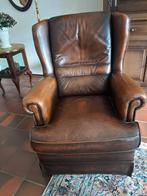 Lederen fauteuil t.e.a.b, Huis en Inrichting, Fauteuils, Ophalen, Gebruikt, 75 tot 100 cm