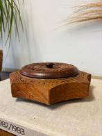 Vintage hand carved houten ster doosje kistje houtsnijwerk, Antiek en Kunst, Curiosa en Brocante, Ophalen of Verzenden