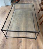 GRATIS: Salontafel zwart staal frame met glas, Huis en Inrichting, Tafels | Salontafels, Ophalen, Strak modern eclectisch, Gebruikt