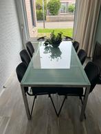 Glazen tafel IKEA (excl stoelen), Huis en Inrichting, 200 cm of meer, 50 tot 100 cm, Gebruikt, Rechthoekig