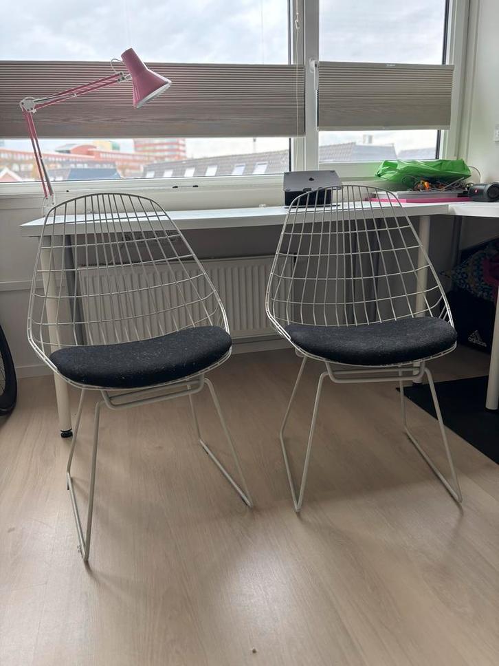 Pastoe SM05 Wire Chair - 2 Stuks!, Huis en Inrichting, Stoelen, Zo goed als nieuw, Twee, Metaal, Overige kleuren, Ophalen