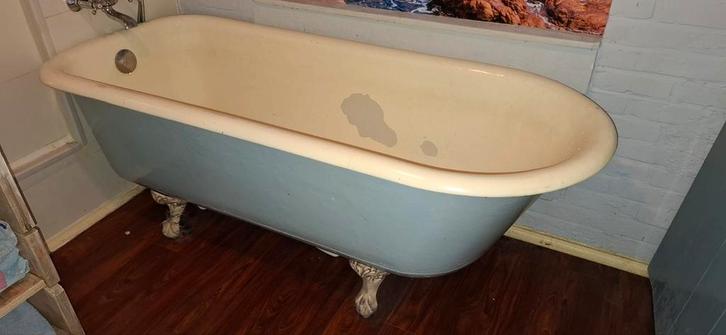 Vintage Badkuip met Pootjes Gietijzer, Huis en Inrichting, Badkamer | Badkamermeubels, Gebruikt, Overige typen, Minder dan 100 cm