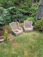 2 rieten stoelen., Huis en Inrichting, Stoelen, Ophalen, Gebruikt, Bruin
