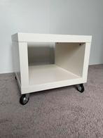 IKEA witte salontafel met wieltjes, Ophalen, Gebruikt, 50 tot 100 cm, Vierkant