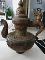 Antieke grote Tibetaans bronzen / koperen kan, Antiek en Kunst, Antiek | Koper en Brons, Brons, Ophalen