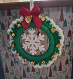 Kerstkrans met belletjes en sneeuwvlok(heldergroen), Ophalen of Verzenden, Nieuw