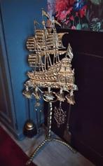 Koperen Haardstel met schip minstens 50 jaar oud .., Ophalen