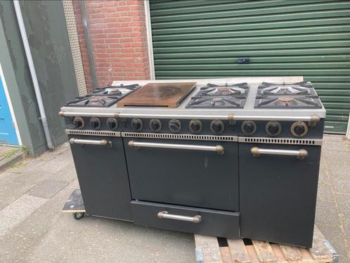 Godin gas/ electra fornuis, Witgoed en Apparatuur, Fornuizen, Zo goed als nieuw, Vrijstaand, Gas, 5 kookzones of meer, 60 cm of meer