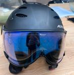 Ski helm Alpina zwart met vizier, Overige typen, Zo goed als nieuw, Skiën, Minder dan 100 cm
