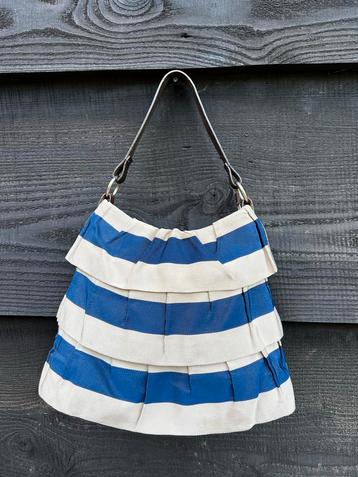 Furla Handtas Schoudertas Blauw/Wit beschikbaar voor biedingen