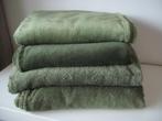 4x Woondeken Groen - Unique - 200 x 150 cm - p.stuk - zgan, Ophalen of Verzenden, Zo goed als nieuw
