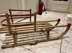 Houten slee met rugleuning, Kinderen en Baby's, Speelgoed | Buiten | Sleeën, Ophalen, Rugleuning, Gebruikt, Hout