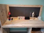 Leuke steigerhouten speeltafel met krijtbord, Ophalen, Zo goed als nieuw
