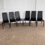 Eetkamerstoelen DIAMOND set van 6 stuks, Gebruikt, Zwart, Ophalen of Verzenden, Vijf, Zes of meer stoelen