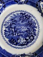 Oriental Petrus Regout zeer oud bord diep blauw, Antiek en Kunst, Ophalen of Verzenden